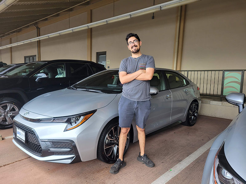 Paul with his brand new Corolla
